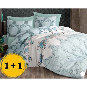 Povlečení Elegantní bavlněné povlečení bílé 140 x 220 cm, 70 x 90 cm knoflíky