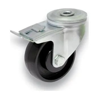 Pojezdové kolečko CPB G075/QRD Otočné polyamidové kolo s otvorem a brzdou 7130070