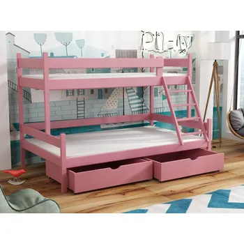 Dětská postel Patrová postel Nevada Barva dřeva: Růžová, Rozměry: 120x180