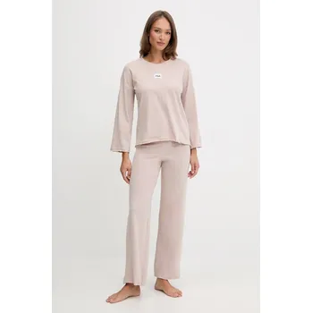 Dámské pyžamo Bavlněné pyžamo Fila dámské, béžová barva, bavlněné, FPW4218 80X, vel. XL