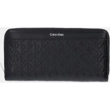 Peněženka Kožená peněženka Calvin Klein dámská, černá barva, LV04F1097G 99X, vel. ONE SIZE