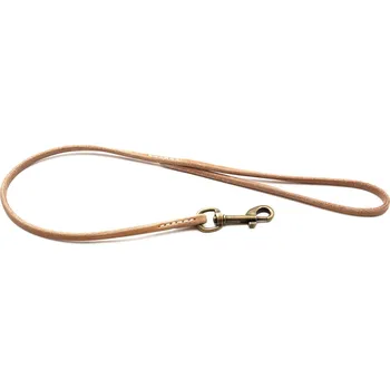 Vodítko pro psa Morko Kožené vodítko s poutkem, přírodní kůže 7mm, kování staromosaz cm: 40 cm