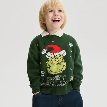 Chlapecká mikina Reserved - Vánoční svetr Grinch - zelená - 686FH-77X - 686FH-77X-116