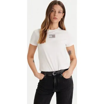 Dámské tričko Tommy Jeans dámské krémové tričko 20024214-8721222193197