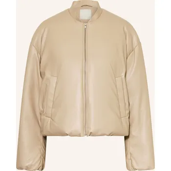 Jnby Dámská Peříčková Bunda V Koženém Vzhledu, velbloudí, 34