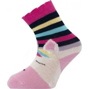 Novia Dětské ponožky s ABS jednorožec 1516 Barva: černá pruhy, Velikost: 18/20