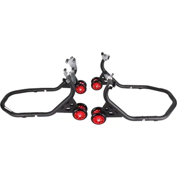 Sada moto stojanů R-TECH EVO (přední + zadní s kolečky)