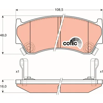 Brzdová destička Sada brzdových destiček, kotoučová brzda LUCAS GDB3180