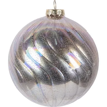 Vánoční ozdoba Duhová skleněná vánoční ozdoba s holo efektem Greetje – 10x10 cm