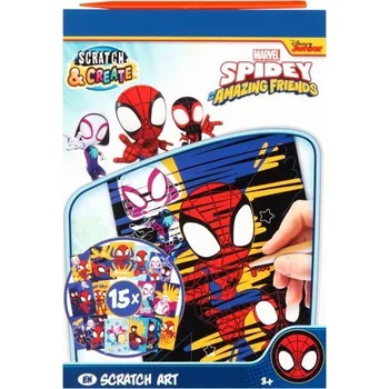 plyšák Kniha vyškrabávacích obrázků Spidey A5