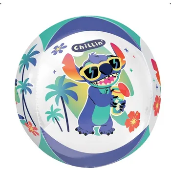 Balónek Anagram Foliový balónek koule Lilo a Stitch modrý 40 cm