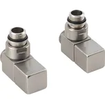 Sapho - Připojovací sada rohových ventilů CUBE 2 ks broušená nerez