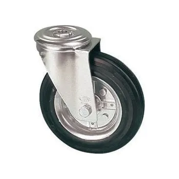 Pojezdové kolečko LNB 080/QR Otočné kolo s černou obručí s otvorem 0220894
