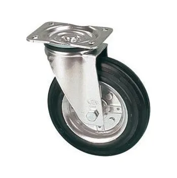 Pojezdové kolečko LNB 150/GR Otočné kolo s černou gumovou obručí 0220832