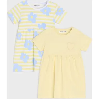 Dívčí oblečení Sinsay - Sada 2 šatů - žlutá - 871DB-11X - 871DB-11X-80
