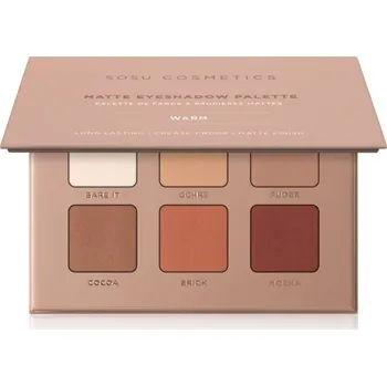 Paletka dekorativní kosmetiky SOSU Cosmetics Matte Eyeshadow Palette paletka očních stínů odstín Warm 6x1.3 g