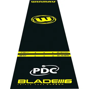 Příslušenství pro šipky Winmau Podložka k terči 300 x 60 cm černá/žlutá