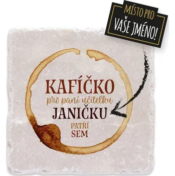 Digitální fotoaparát Mramorový tácek - Kafíčko pro paní učitelku