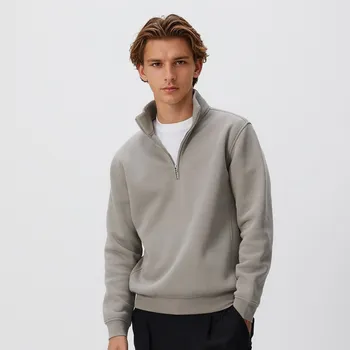 Pánská mikina Reserved - Mikina se stojáčkem - bledá zelená - 6929H-07X - 6929H-07X-S