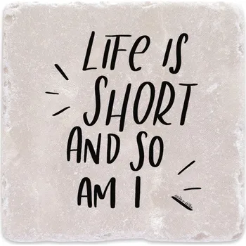 Digitální fotoaparát Mramorový tácek - Life is short