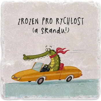 Digitální fotoaparát Mramorový tácek - Zrozen pro rychlost a srandu