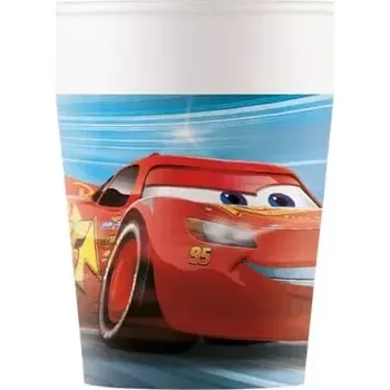 Party nádobí Papírové kelímky Cars 200 ml 8 ks