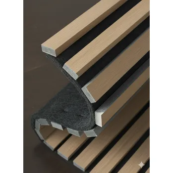 akustický panel akustický panel 3D, 60 x 260 cm T flexible dřevěná dýha v odstínu dubu