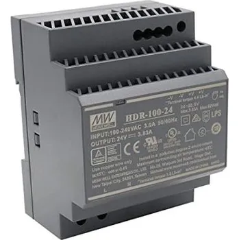 spínaný zdroj Zdroj Mean Well HDR-100-24 na DIN lištu, 24V, 3,83A 0.27000 Kg ELEKTRO Sklad1 52900919 (0.27000 Kg ELEKTRO Sklad1 52900919)