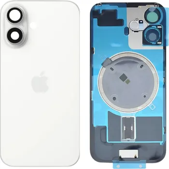 Náhradní kryt pro mobilní telefon Apple iPhone 16 - Náhradní zadní sklo housingu se sklíčkem kamery a Magsafe (White)