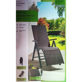 LIVARNO home Hliníkové polohovací křeslo Houston, šedá