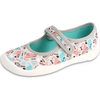 Dětská sportovní obuv „Dětské bačkory Befado Blanca 114x550 – šedé balerínky na suchý zip | Botonožka.cz“ Velikost: 30