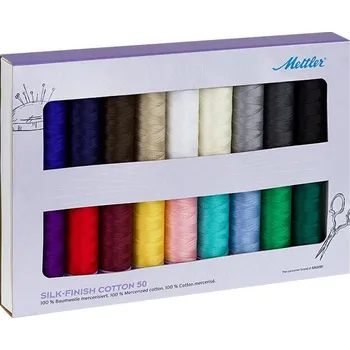Nit Sada bavlněných nití SILK-FINISH COTTON 50 METTLER (18x150m)
