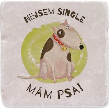 Digitální fotoaparát Mramorový tácek - Nejsem single, mám psa