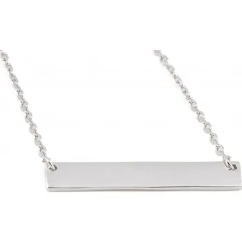 Náhrdelník 7 Angelic Eyes Stříbrný náhrdelník s obdélníkovým přívěskem - možnost gravírování