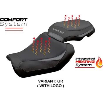 Moto sedlo TPZ Italia Vyhřívaný potah sedla Yamaha Tracer 9 / 9 GT (25-26) model Ness Heating Comfort potah sedla: s logem GR (grey)