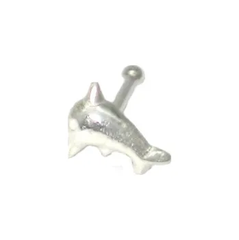 Piercing Piercing do nosu stříbrný 925/1000 ( delfínek 76)