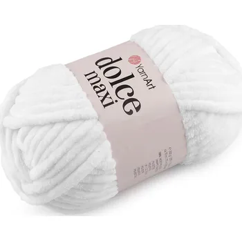 Příze Pletací žinylková příze Dolce Maxi 200 g Varianta: 18 (741) bílá, Balení: 1 ks 44261/89690/273479