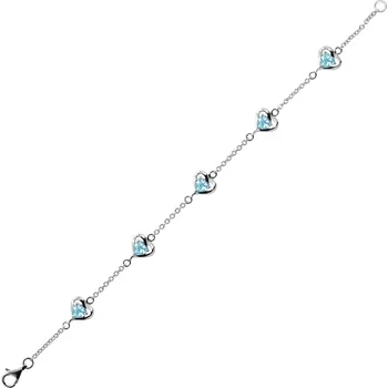 Náramek Shadow Blue Topaz - stříbrný náramek s modrým topazem