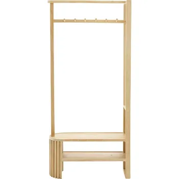 Předsíňová stěna Předsíňová sestava z mangového dřeva v přírodní barvě 85x180x30 cm Gaios – Light & Living ID_1721708