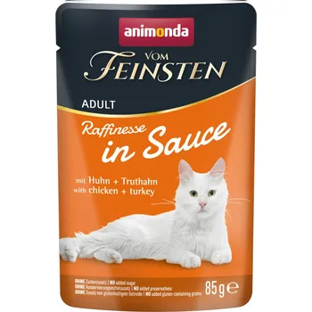 Krmivo pro kočku 48x85g animonda vom Feinsten Raffinesse v omáčce - s kuřecím a krůtou