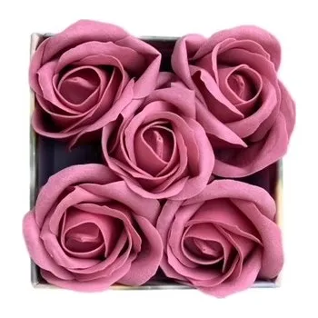 Mýdlo Ostatní Box 5ks mýdlových růží Starorůžová