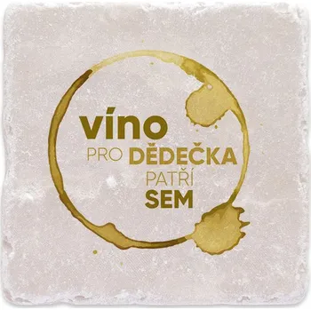 Digitální fotoaparát Mramorový tácek - Bílé víno pro dědečka