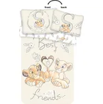 Jerry Fabrics s. r. o. Povlečení Dětské do postýlky 100x135+40x60 - Lion King best friends