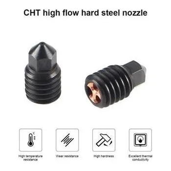 3D tisk Vysokoprůtoková tvrzená tryska 0,8mm pro Bambu Lab tiskárny P1S, P1P, X1, X1C, X1E