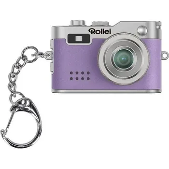 Digitální kompakt Rollei Mini Digitalkamera, fialová - klíčenka & fotoaparát
