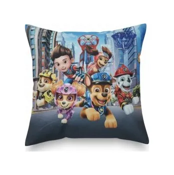 Povlak na dekorativní polštářek CARBOTEX - Dětský polštářek Tlapková patrola ve filmu / Paw Patrol 40 x40 cm