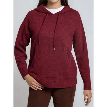 Dámské oblečení Sinsay - Svetr s kapucí - burgundy - 235FJ-40X - 235FJ-40X-XS