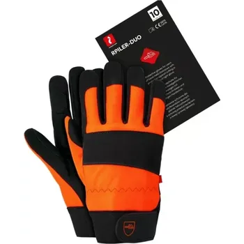 Pracovní rukavice Protipořezové rukavice RPILER DUO (PRA-1490DUO) (Rukavice pro dřevorubce s ochranou na levé a pravé ruce)