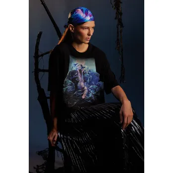 Dámské tričko Bavlněné tričko Medicine dámské, černá barva RW25-TSDA60 99X, vel. L