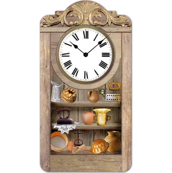 Hodiny Nástěnné dřevěné hodiny - Jako u babičky
